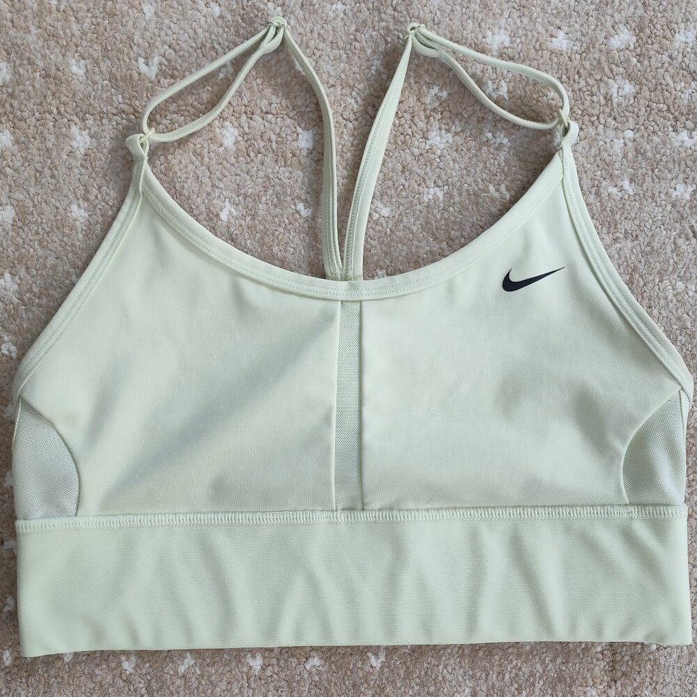 Nike Womens Dri-FIT Indy Longline Sports Bra - Lime Ice
